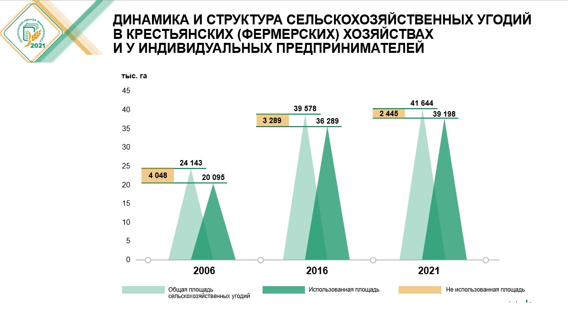 Число крестьянских фермерских хозяйств